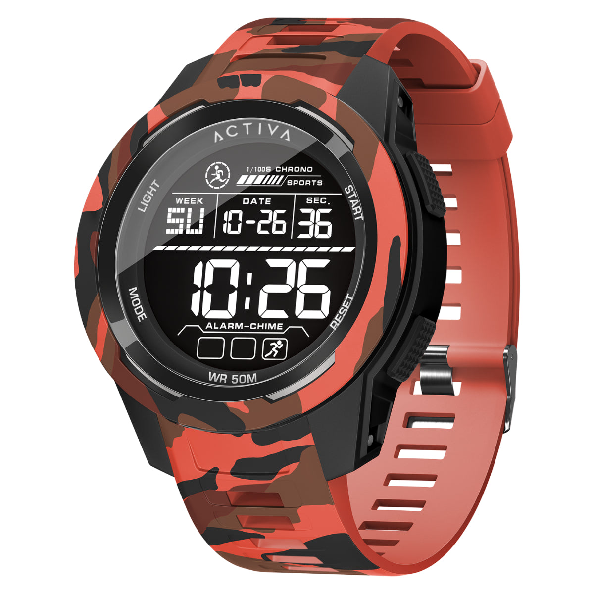 Activa X Invicta Digital Men’s Watch 45mm ACW8105MC-005 New Red Camo